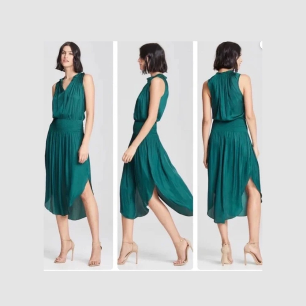 HALSTON GREEN DRESS size XL